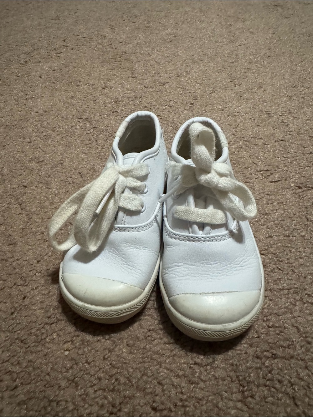 Keds White Kids Leather Lace-Up Dress Shoes